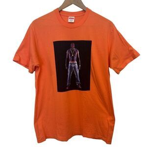 Supreme Tupac Hologram Neon Orange T-Shirt Size M